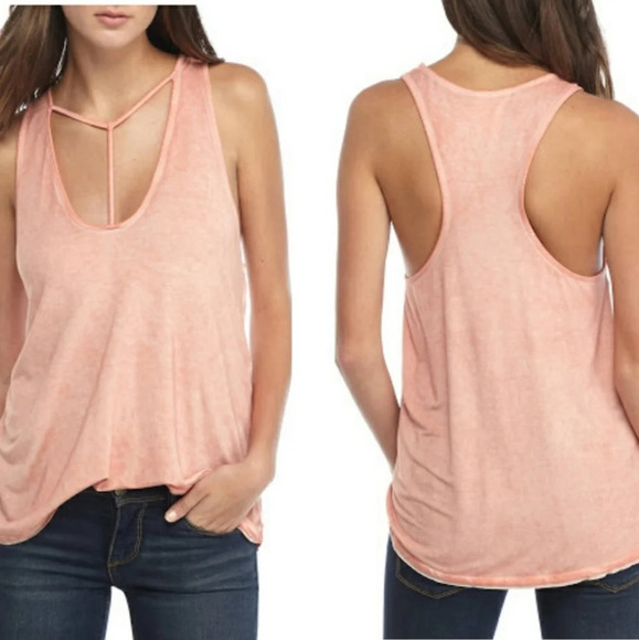 Free People Amelia Tank Top In Peach Size Medium - Picture 1 of 4